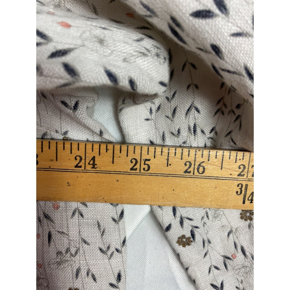 Cynthia Rowley plus size 2X Linen Button Front Blouse Floral Print Long Sleeve - Picture 4 of 7
